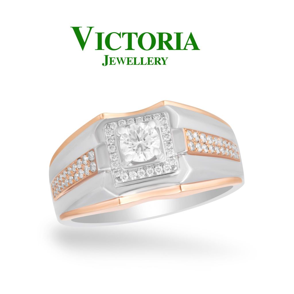 Cincin Berlian Pria Gia Sertifikat VFMR1008999 Victoria Jewellery