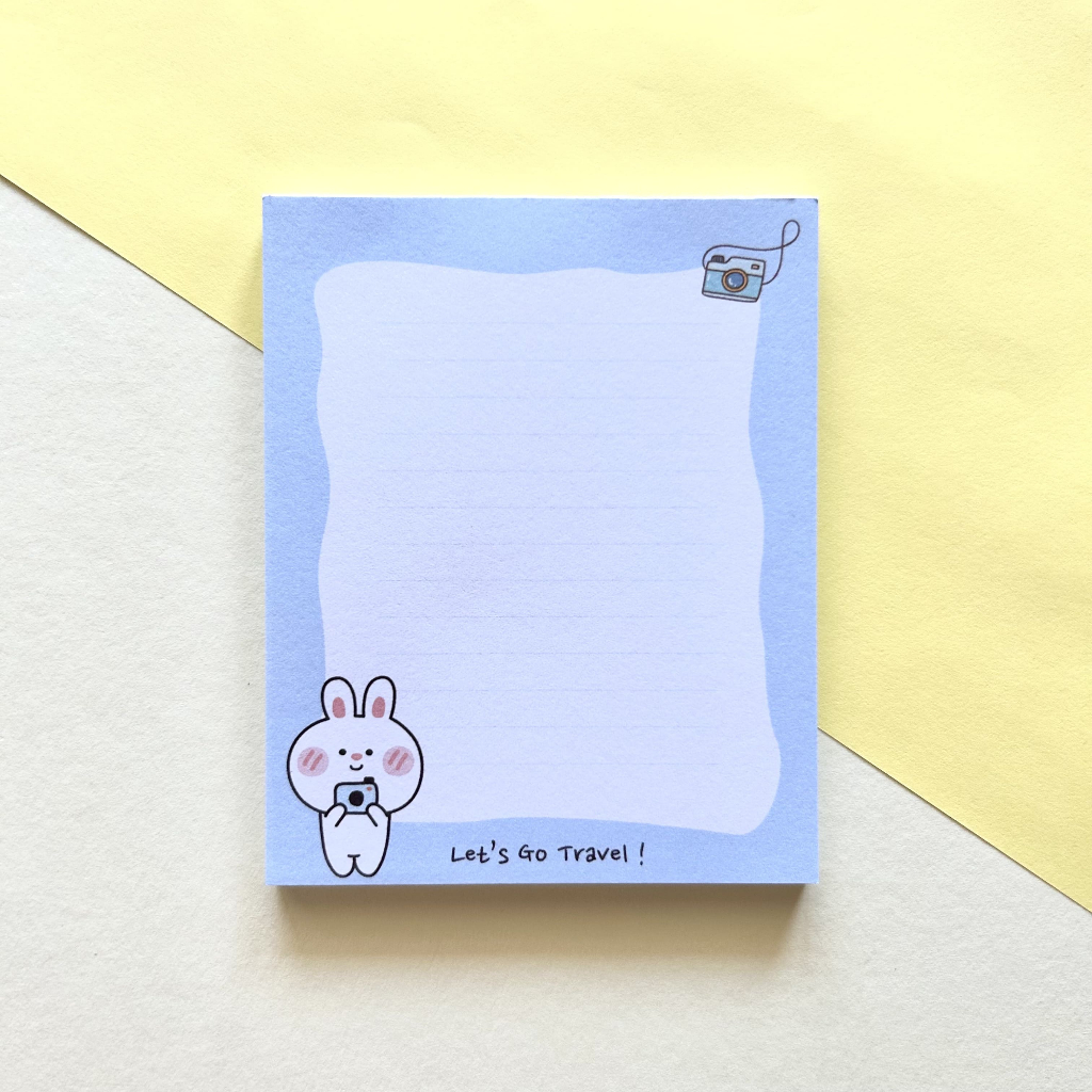 

HOUI - Memopad Lucu Cute Colorful // Bunny Travel Blue 8x10 cm