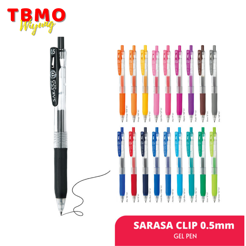 

TBMO Bolpen Zebra Gel Pen Pulpen Sarasa Clip - 0.5 mm - Pcs