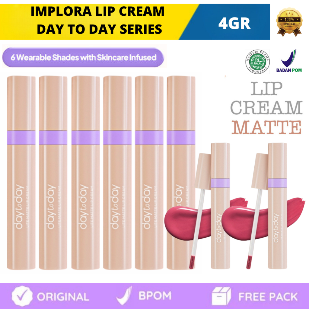 𝗤𝗨𝗘𝗘𝗡𝗖𝗢𝗦𝗠𝗘𝗧𝗜𝗖𝗦 - Implora Lipcream | Lip Matte Nude | Implora Day To Day Series ORIGINAL & BPOM Matte
