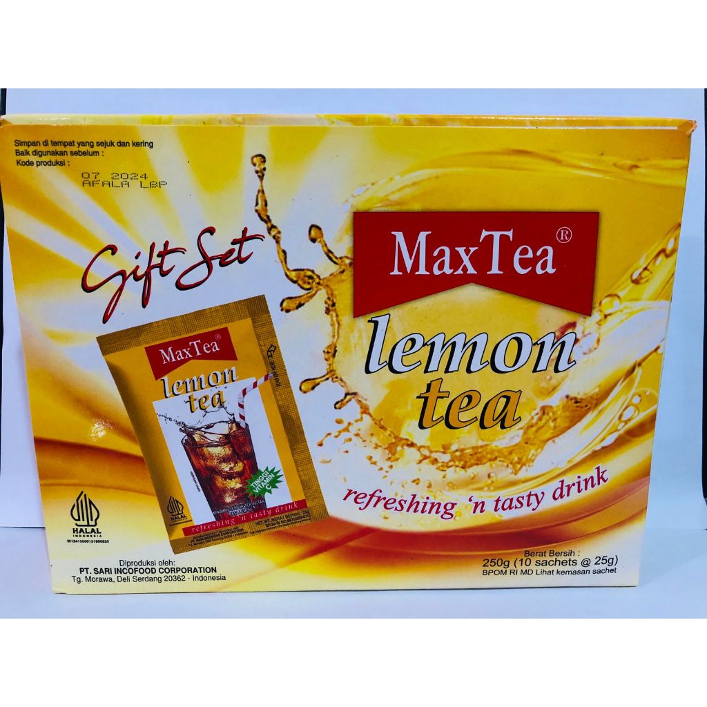 

Max Tea / Maxtea Lemon Tea GiftSet / isi 10sachet x 25gr