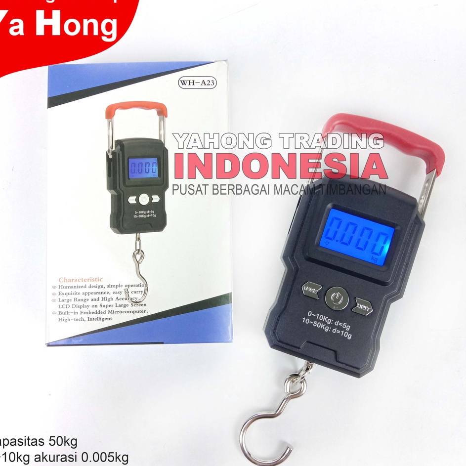 Stok Banyak Timbangan Gantung Digital WH-A23 50kg Buah Sayur Hewan Sembako Beras ➼➳✿✯