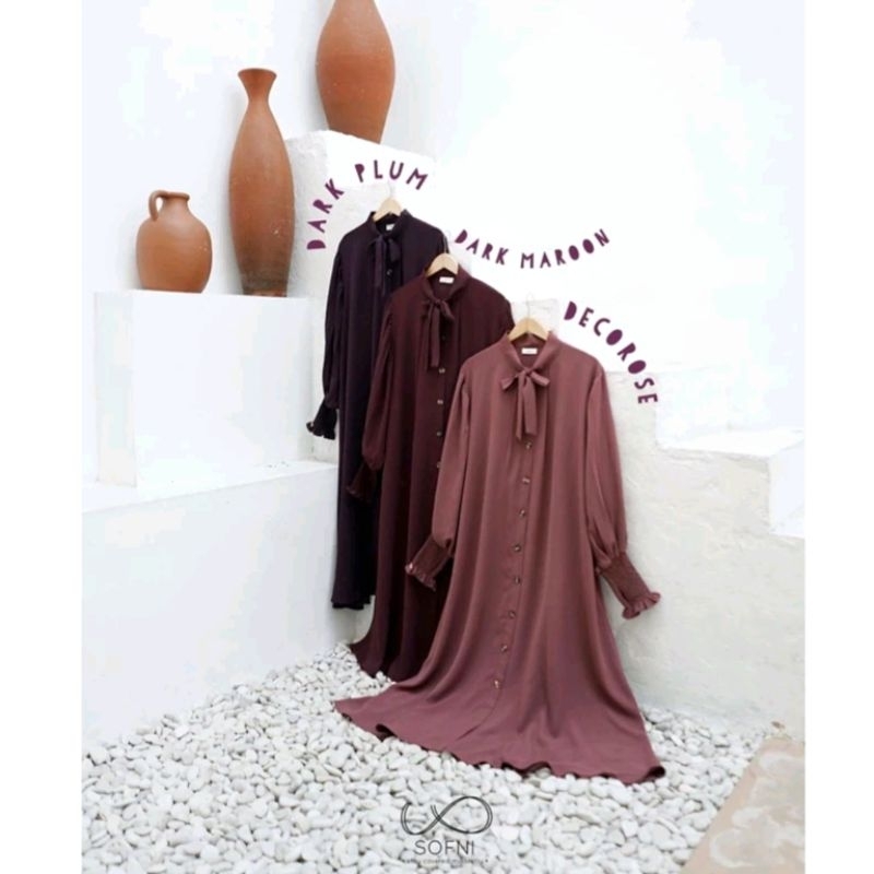 (BISA SHOPEE LIVE) Preloved PL New Malika Abaya by Sofni Gamis Busui Friendly