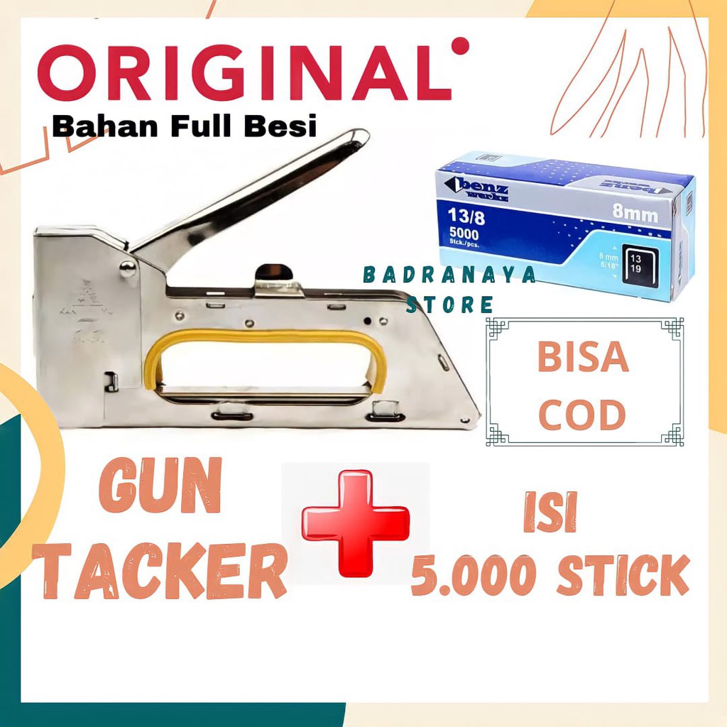 

✨BIG SALE✨ Stapler Tembak Dan Isinya yang cocok Guntacker dan isi guntacker yang cocok Steples + ISI Guntacker serbuuu !