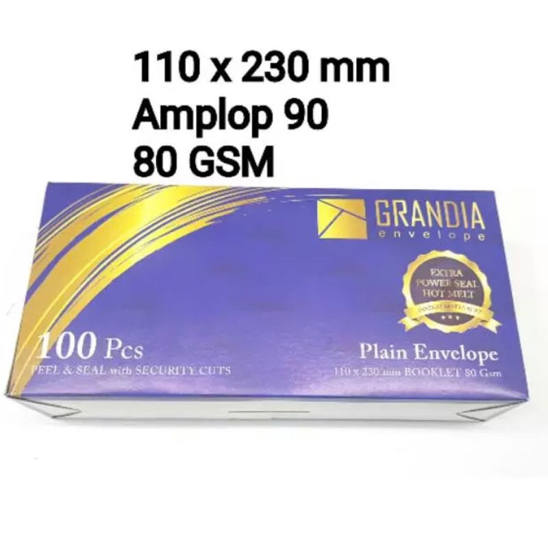 

Amplop putih Polos panjang GRANDIA Envelope 90 Lem Berperekat / Amplop Putih polos