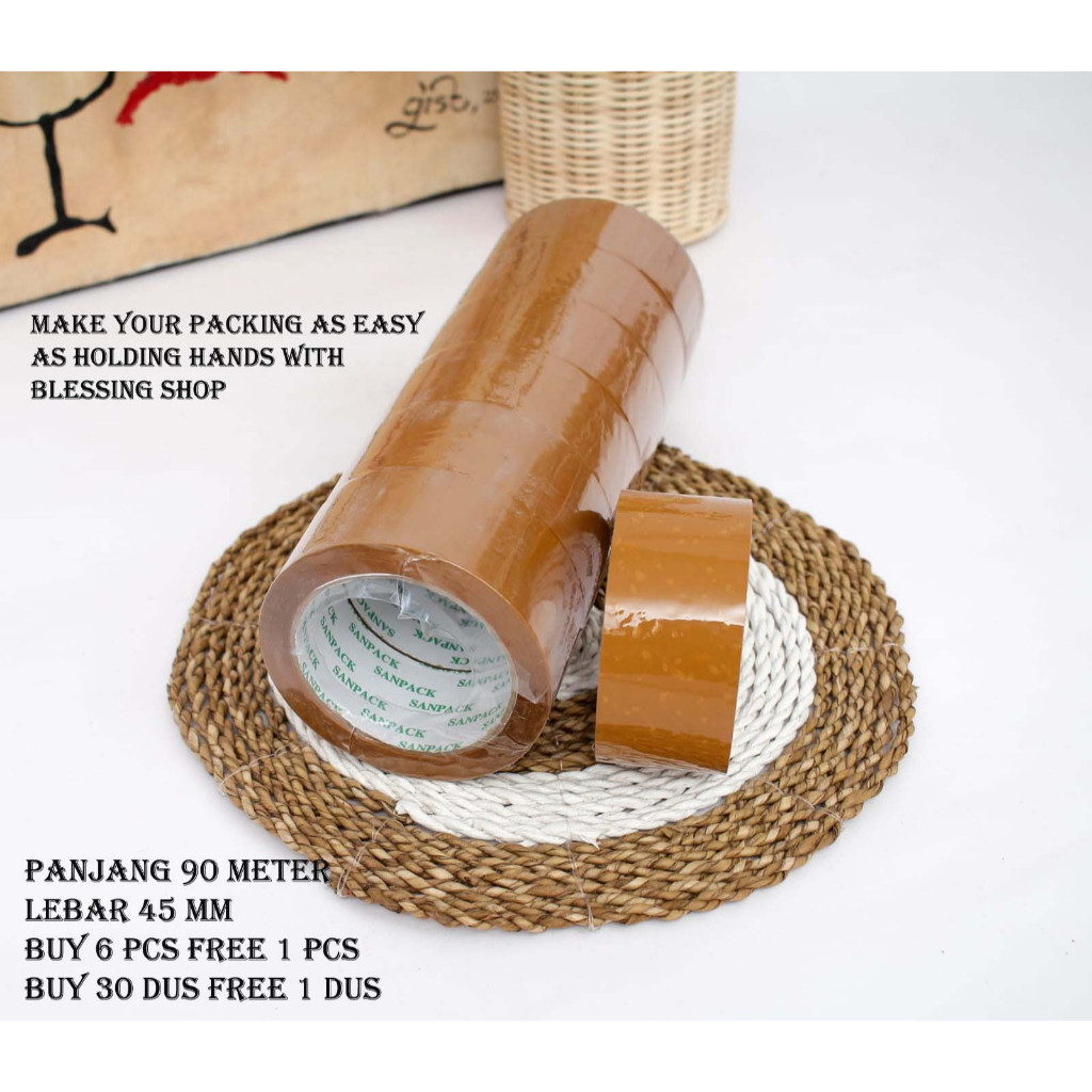 

Lakban Coklat 100 yard x 45 mm (90 Meter) Opp Tape Sanpack