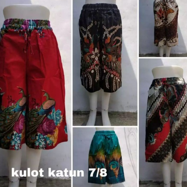 Terlaku Celana kulot 7/8 Batik wanita jumbo/kulot wanita /kulot Batik.
