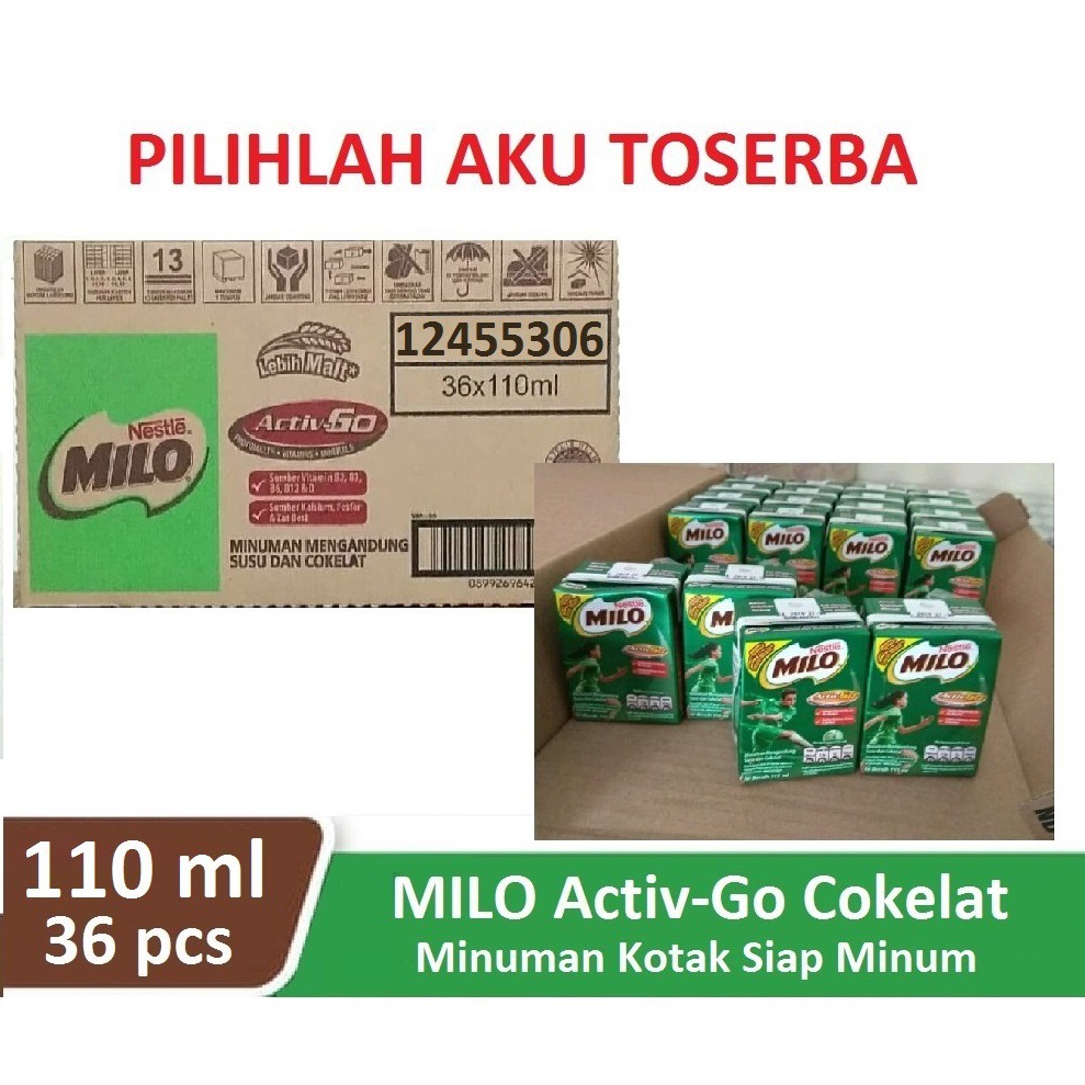 

Terbaik Susu Milo Kotak Coklat ACTIVE GO UHT - ukuran 115 ml MENJADI 110 ml (1 dus isi 36) serbuuu !