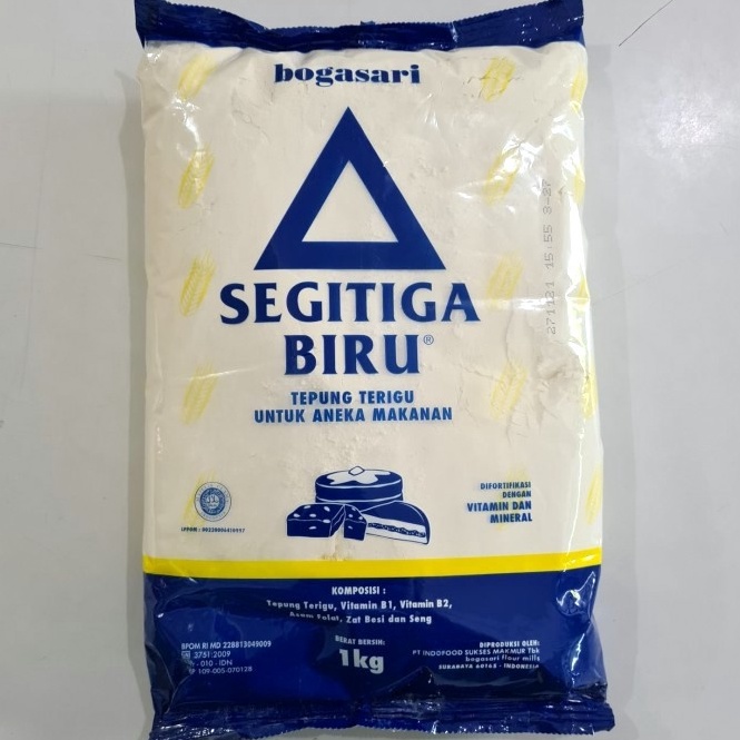 

GV90E865 Tepung Terigu SEGITIGA BIRU 1Kg [ Protein Sedang ] ➸Promo