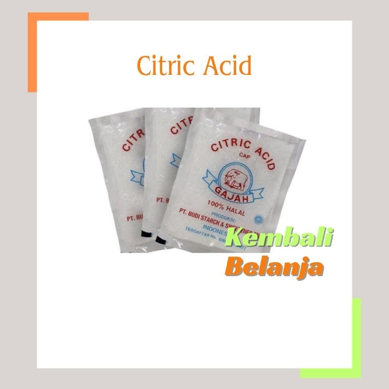 

Citric Acid 50 Gram/ Asam Sitrat/ Sitrun Cap Gajah/ Citrun Gajah