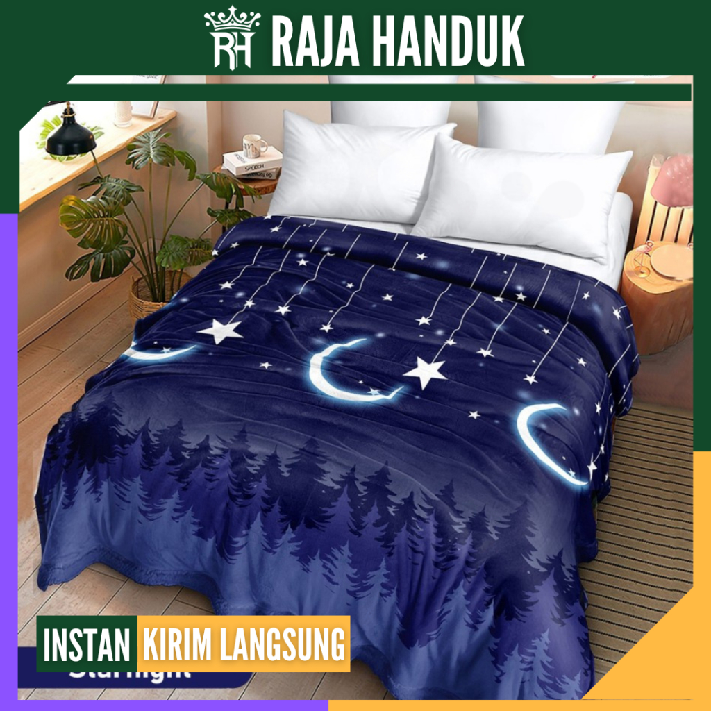 RH GROSIR: Selimut Lady Rose Motif Starnight 160x200