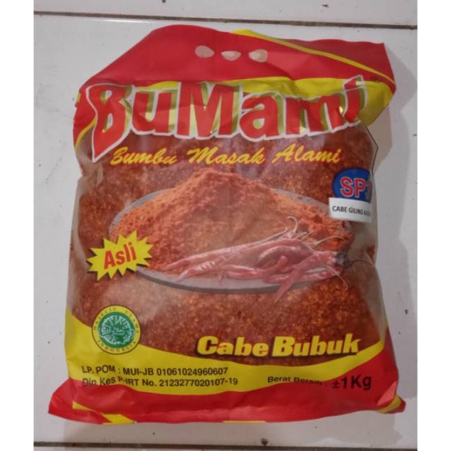 

Original Cabe Bubuk SP3 BuMami Kasar (Tekstur Flakes) 1 Kg gas !!