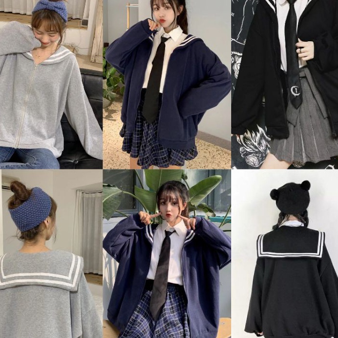 Harga Heboh Simply Sailor Jacket Kawaii Jepang Jaket Pelaut Lolita Seifuku.