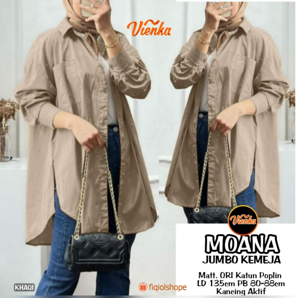 Atasan Wanita Moana Jumbo Kemeja LD 135 | Vienka