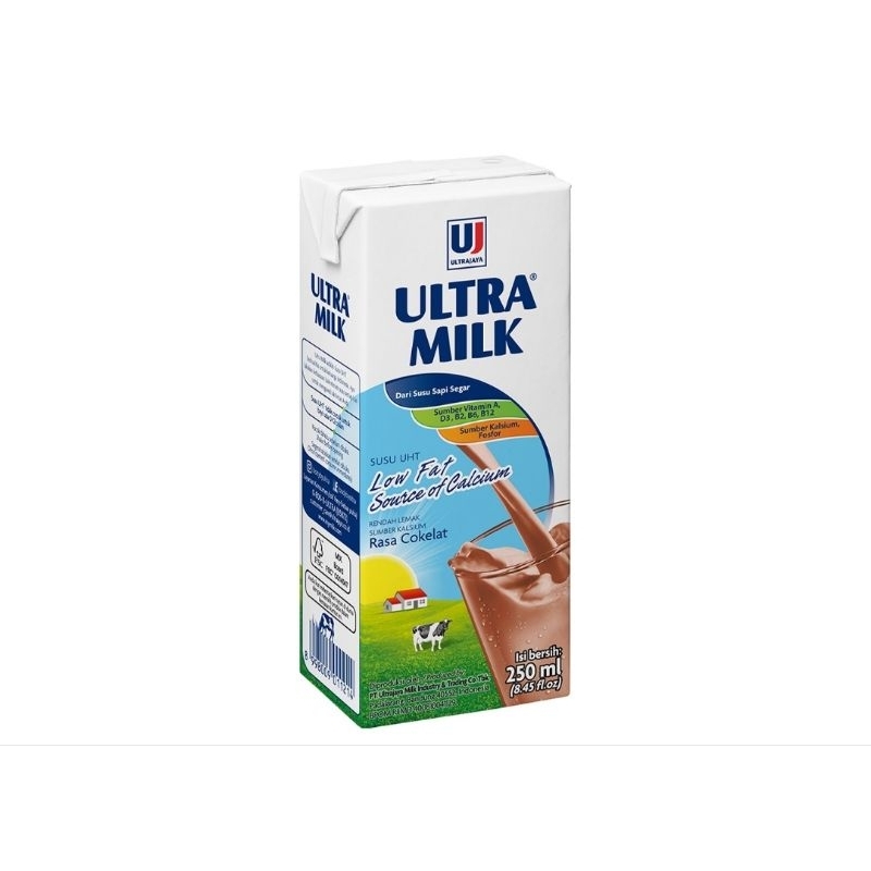 

ULTRA MILK Susu UHT Low Fat Cokelat 250 ml