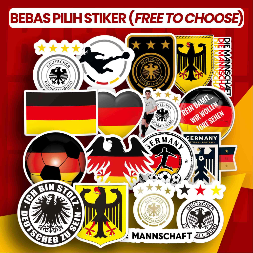 Stiker Aesthetic Bola Logo German Untuk Motor