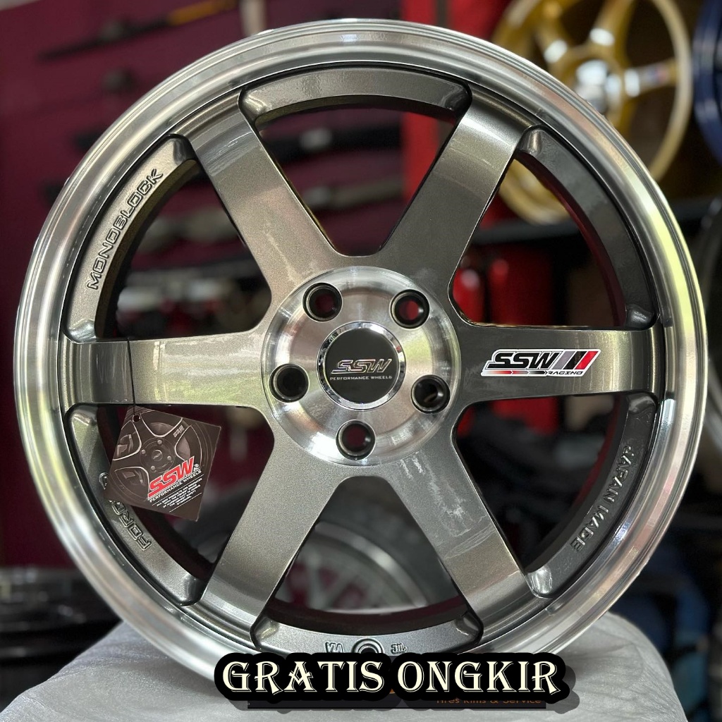 velg SSW 202 TE 37 ring 18 pcd 5x114,3 velg mobil racing r18 innova,xpander,hrv,civic dll
