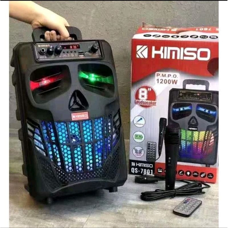 Speaker Portable Karaoke 8,8inc Free Mic / Speaker Kimiso 7801 8,8inch Karaoke / Speaker Bluetooth K