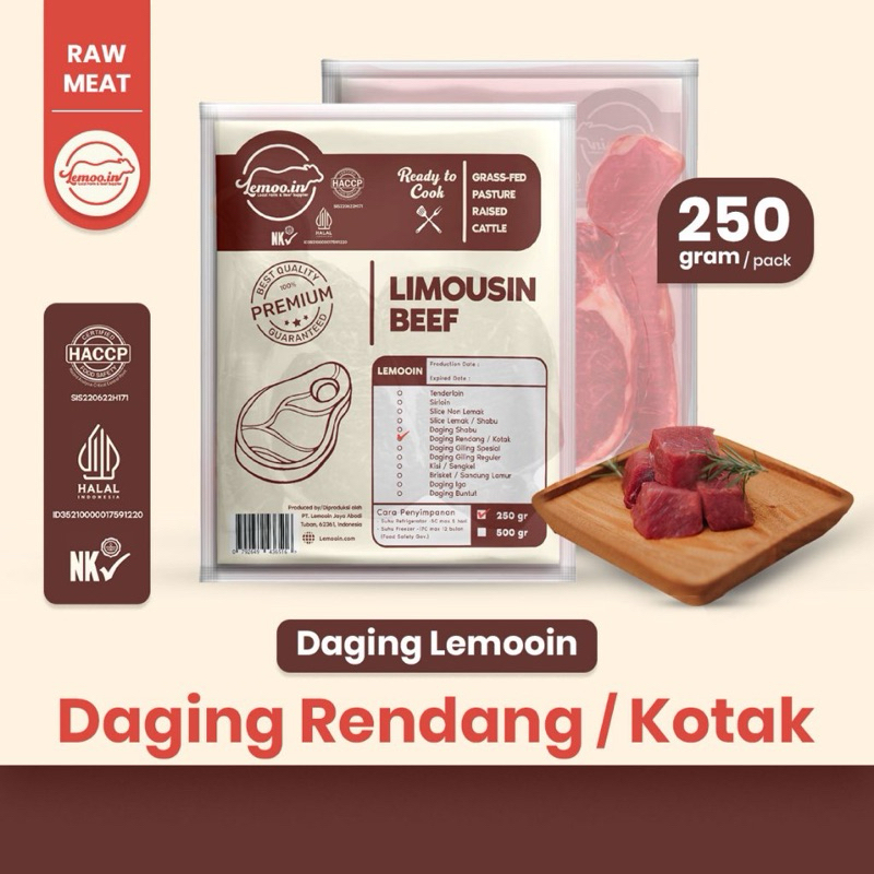 

Saikoro / Daging Rendang Kotak Daging Sapi Grassfed 70% By Lemooin
