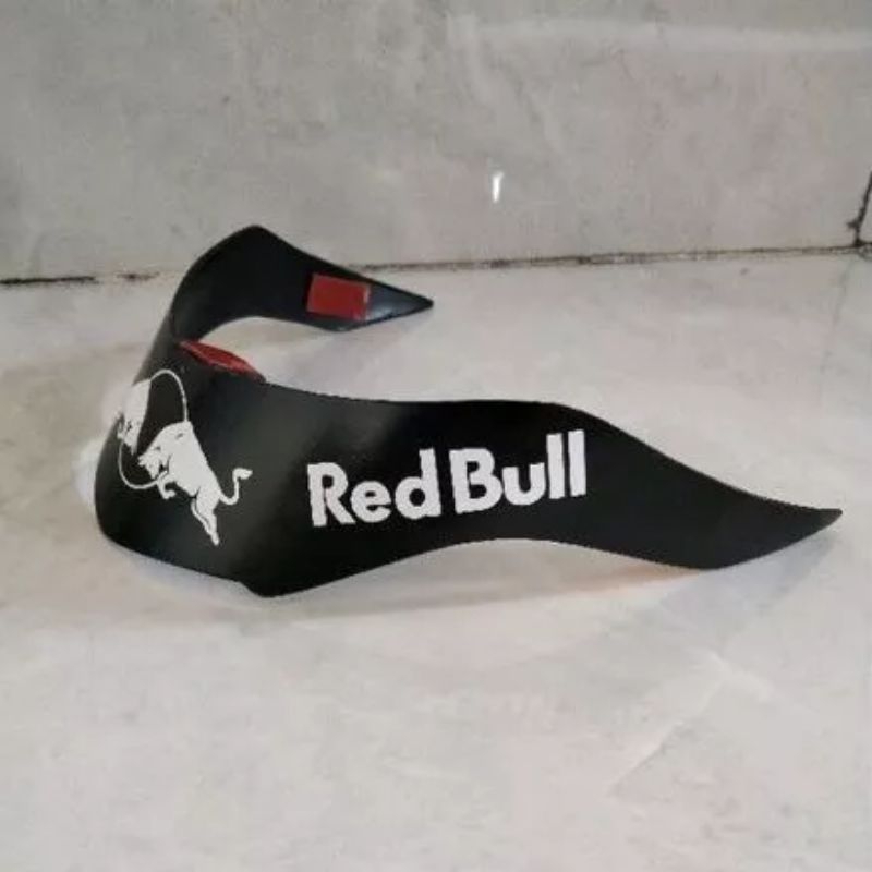 spoiler helm KYT TT COURSE, motif Red Bull, sudah free double tapenya