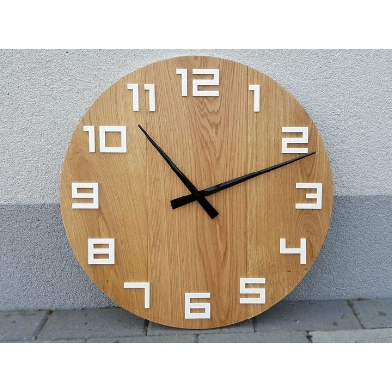 jam dinding kayu jati minimalis/wooden clock/jam klasik