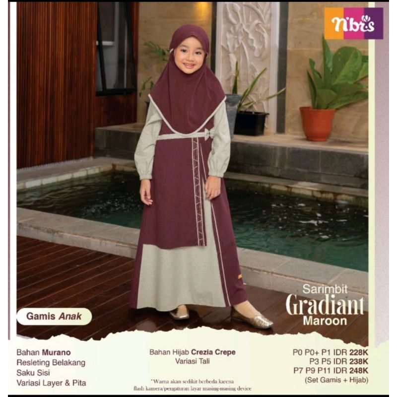gamis anak nibras gradiant