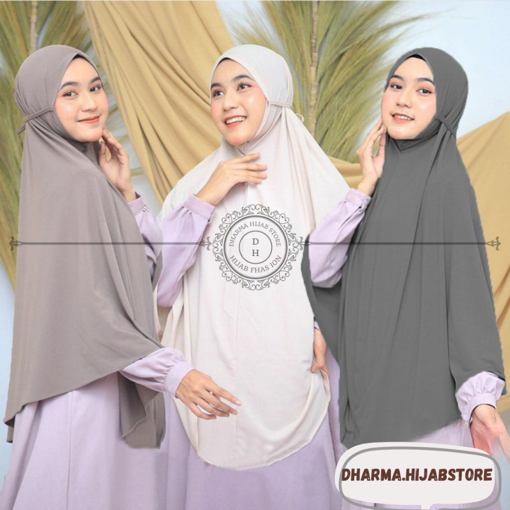Hijab Khimar Bergo Maryam Tali Jumbo XXL Jersey | Jilbab Mukena Bergo Tali XXL Jersey | Kerudung Uku