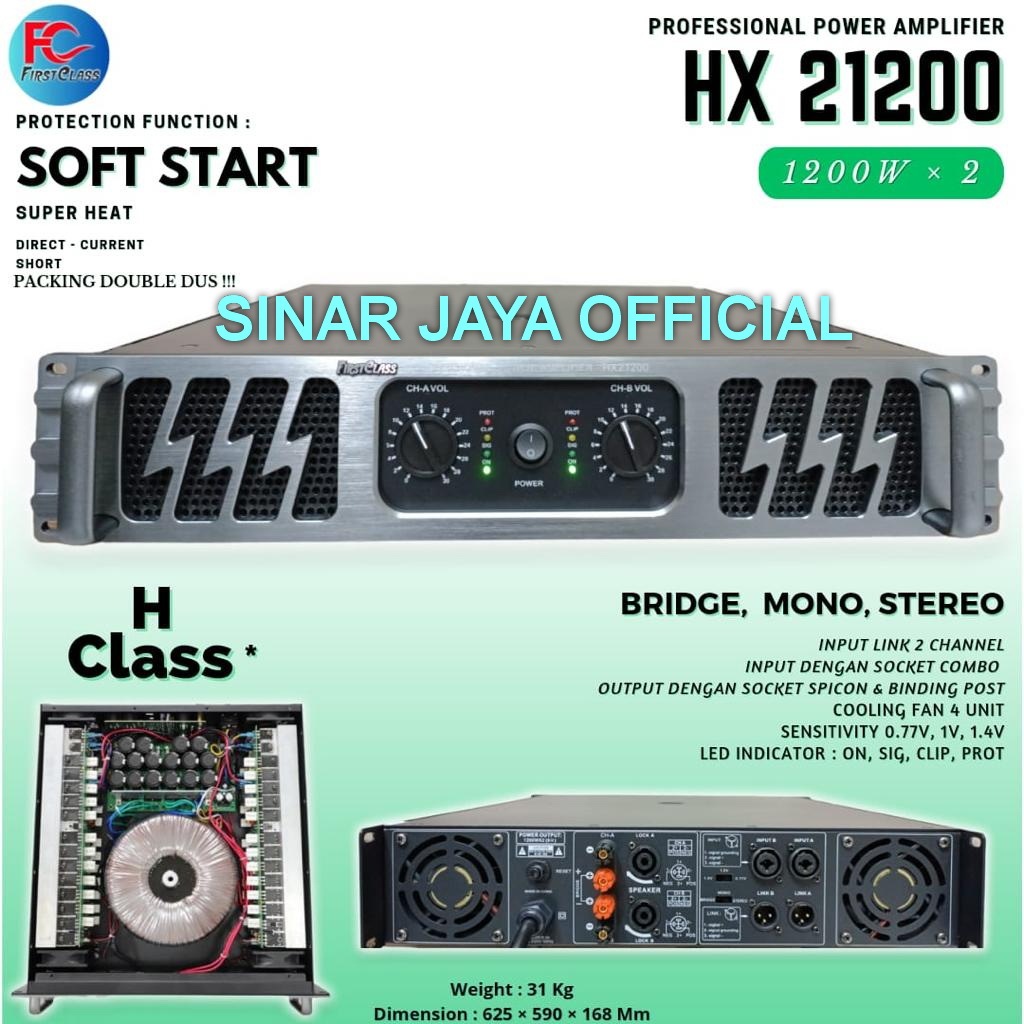 Power Amplifier Firstclass HX21200 Class H big power HX 21200 class H