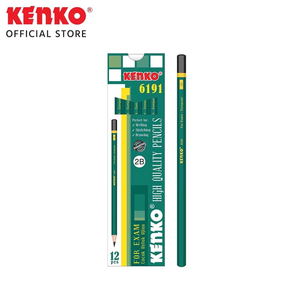 

★★★★ SOS Pensil Biasa KENKO 6181/6191 2B (12 pcs) / Pencil/Potlot
