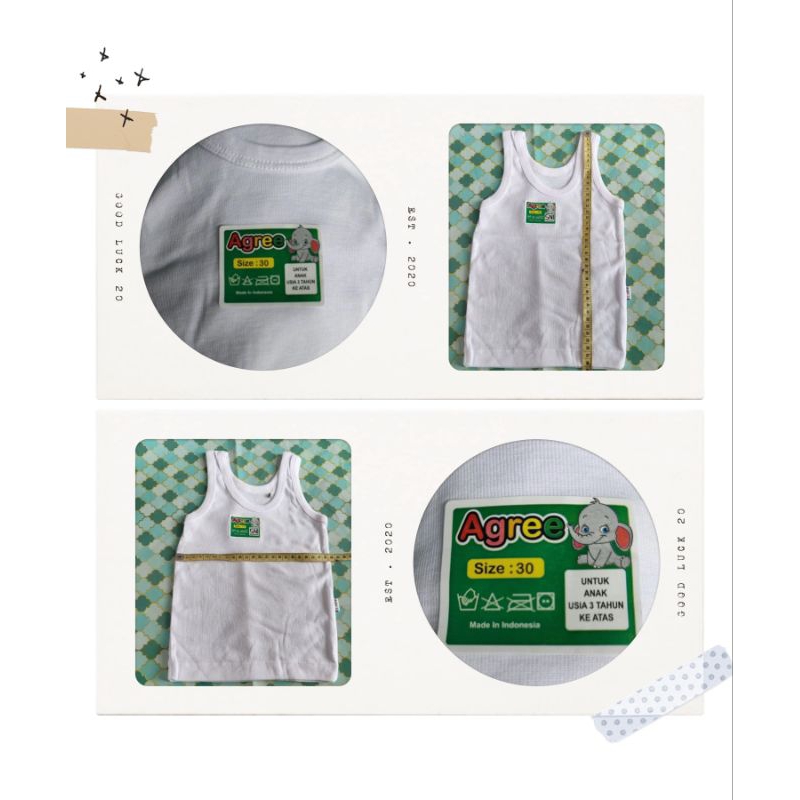 (6PCS) SINGLET AGREE ANAK REMAJA / SINGLET AGREE REMAJA