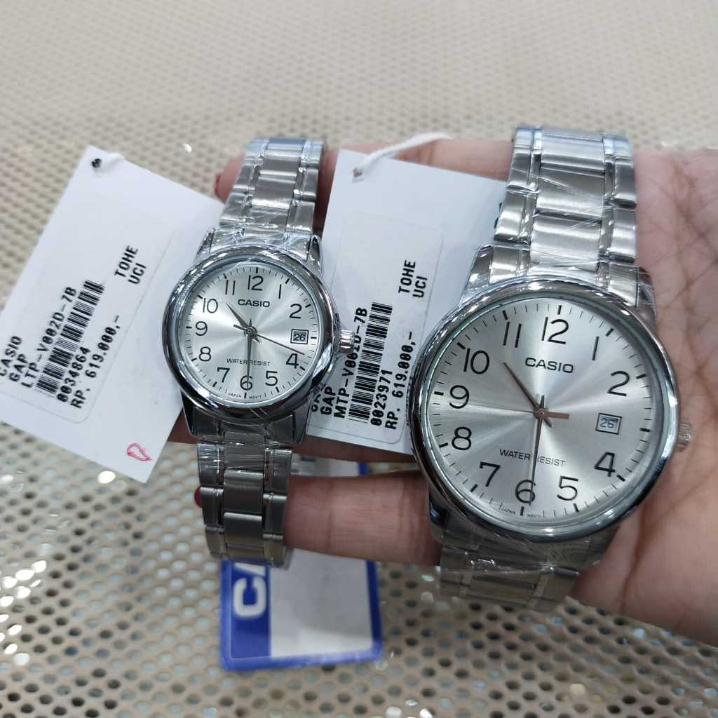 Jam Tangan Couple Pria Wanita Original  Casio MTP-V002 & LTP-V002