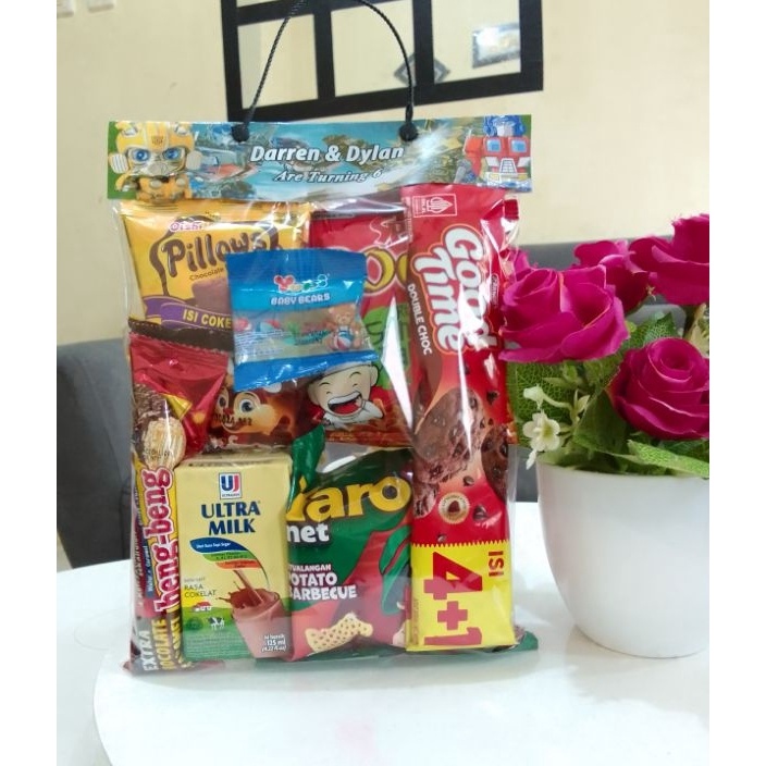 

RXLR6990 Stok terbaru Snack custom nama / Snack ulang tahun custom nama / hampers anak ulang tahun