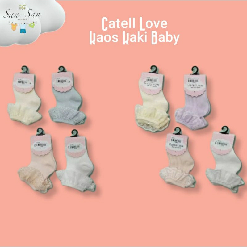 Catell Love Kaos Kaki Renda Baby