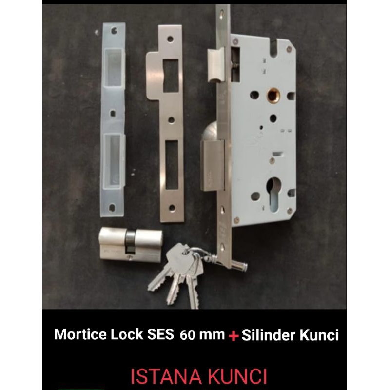 SES Body kunci SES lidah 60 mm SS + Silinder
