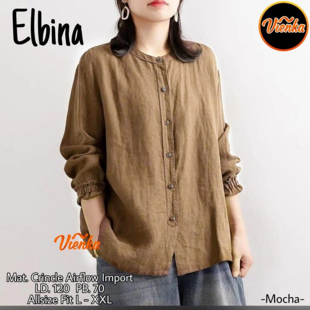 BAJU WANITA ELBINA/SALIMAR/NAIMA/ZAKIA/DEBORA KEMEJA JUMBO BIGSIZE POLOS BY VIENKA