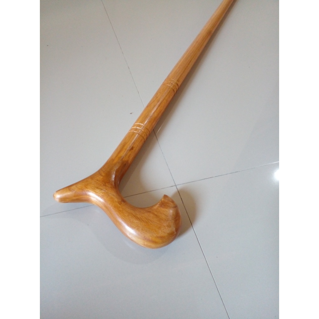 Tongkat Jalan / Tongkat Kaki 1 / Tongkat Orang Tua / Teken Ukir Cukit / Tongkat Ukir Cukit / Alat Ba