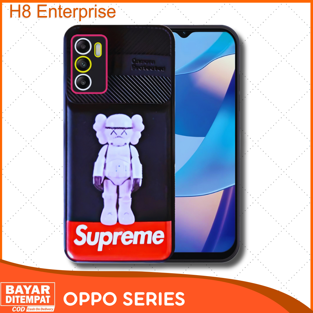 Case Oppo A5S A7 A11K A12 A15 A15S A16 A16S A17 A54 4G F9 Casing Aesthetic Supreme Pro Camera Premiu