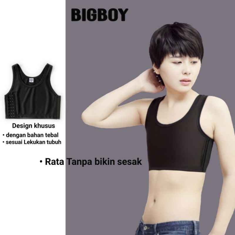 

BB/Half cosplay Half chest binder breast binder tebal dan kencang anti goncang original import perata dada korset dada sport bra