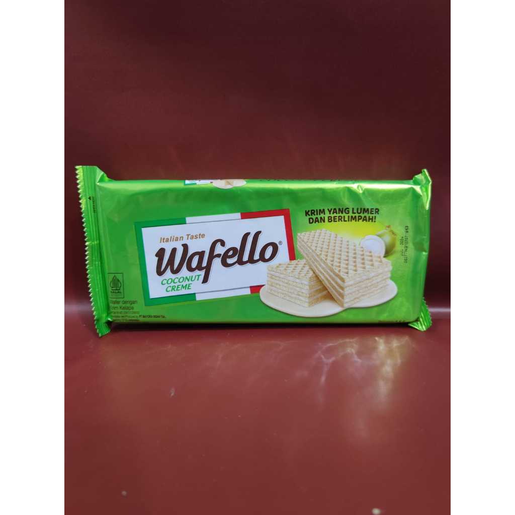 

Wafello Coconut Creme 114gr - Wafer Biskuit Snack Wafello Kelapa