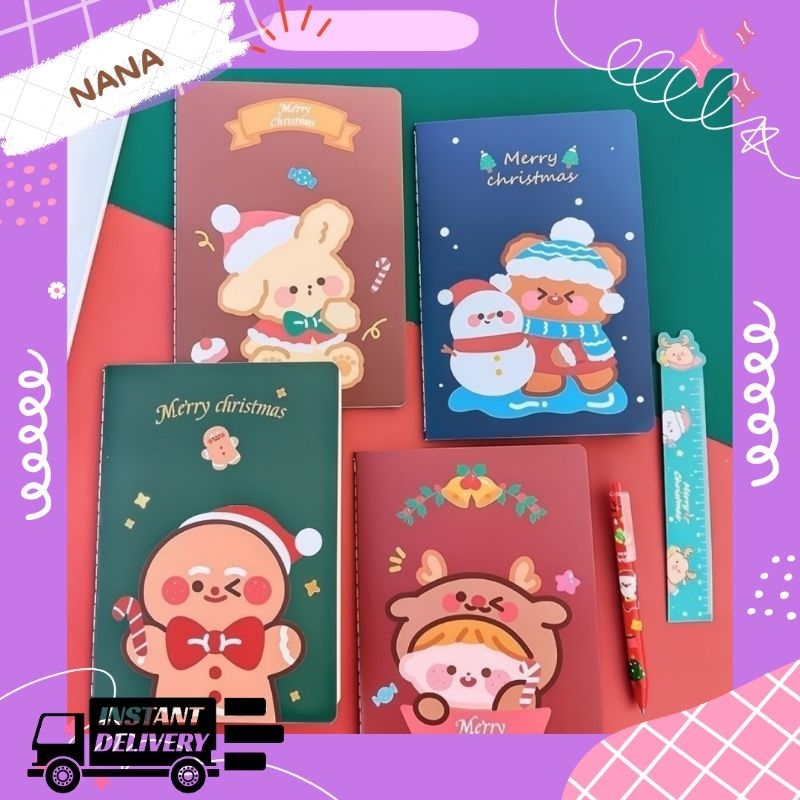 

BUKU TULIS NOTEBOOK CHRITSMAS A5 / BUKU CATATAN KARAKTER LUCU HN-02