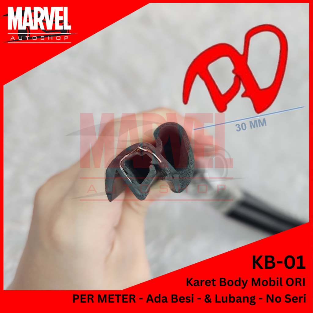 [PER METER] KARET LIST PINTU MOBIL (BODY PINTU BIBIR) SPONS SPON ORIGINAL - TIPE 1 ROLL