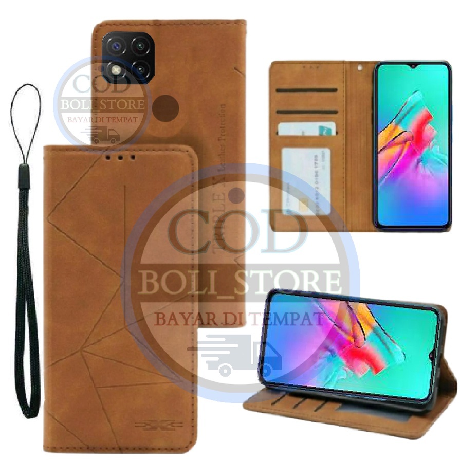 XIAOMI REDMI 9C Flip Case Flip Motif Dompet Casing HP Flip Motif Wallet Leather Cover untuk XIAOMI R