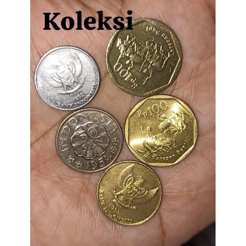 5 pcs koleksi koin kuno Indonesia