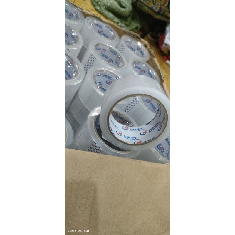 

lakban selotip bening 45mm 100yard kuat melekat kaya perangko