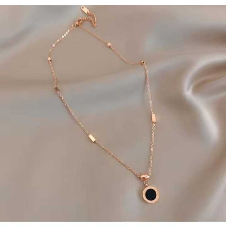 [ COD ] Kalung Titanium Bulgari Anti Karat Selamanya / Kalung Titanium Wanita Anti Karat / Kalung Ti