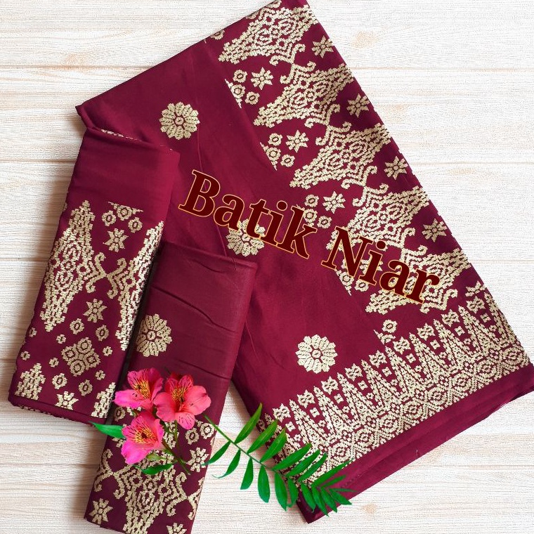 Hot Item kain batik prada emas batik niar songket palembang