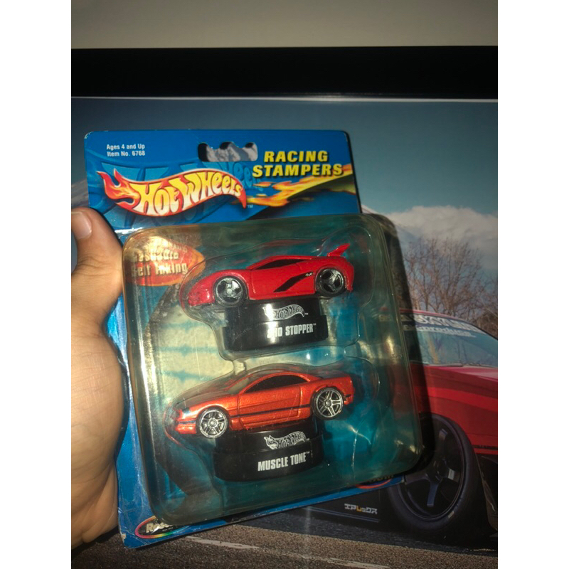 Hot Wheels Racing Stampers 2-Pack Sho Stopper & Muscle Tone by RoseArt  2001