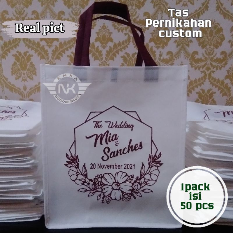

Tas Pernikahan / Tas Wedding / Tas walimah / Tas Sablon / Harga yang tertulis isi 50 pcs
