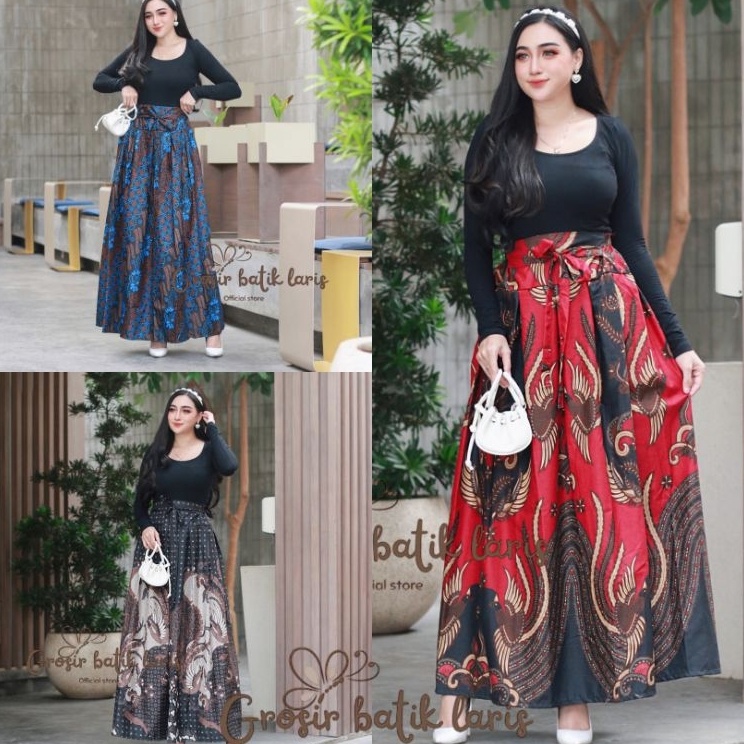 Ekstra benefit Rok Batik Panjang / Rok Batik Wanita Muslim / Rok Batik Katun