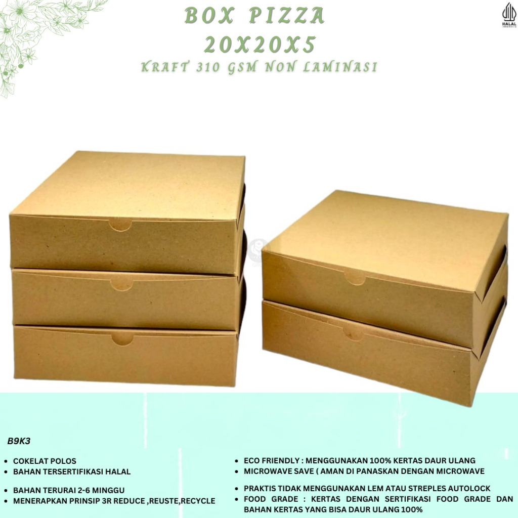 

Box Pizza Dus Pizza 20X20 Box Aksesories Dus Baju (B9K3-20X20X5)